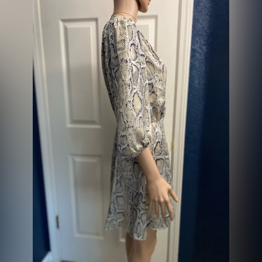 Zara Basic Snakeskin Print Top - image 5